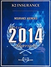 Winner of the 2014 Best of Insurance Agencies for Murrieta